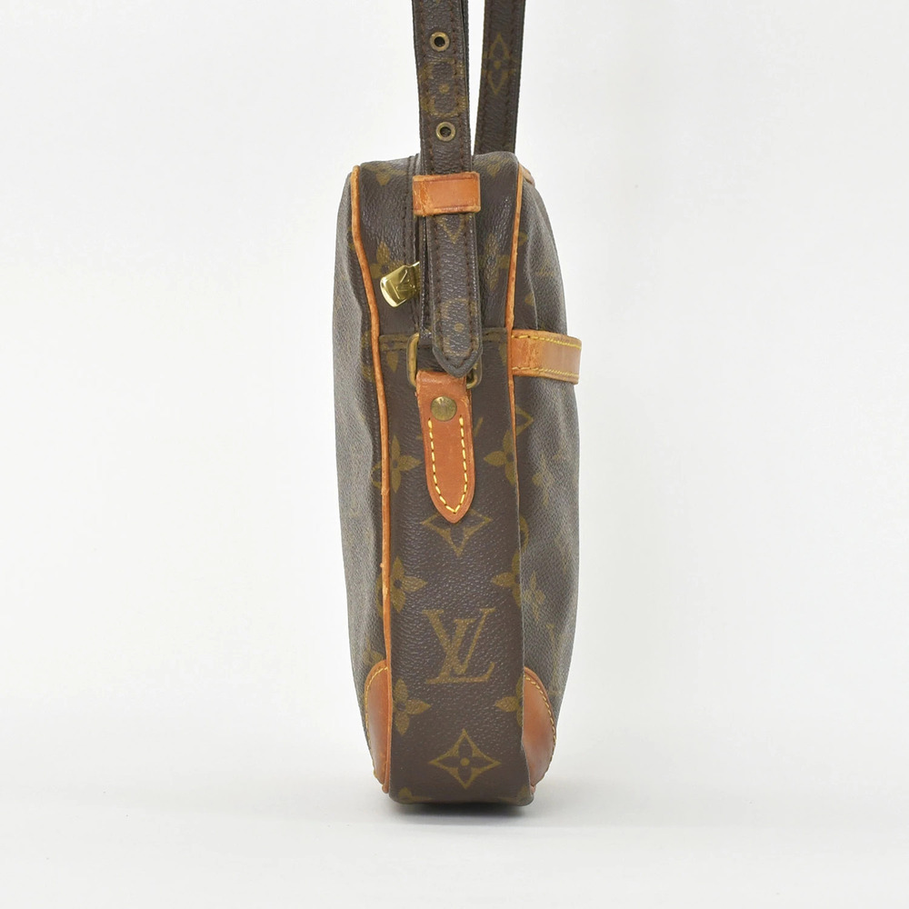 LOUIS VUITTON Danube Shoulder Bag Monogram Leather Brown